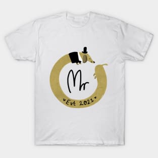 Dachshund wedding Mr - Est 2021 T-Shirt